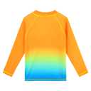 TFJH E Long Sleeve Swim Shirt Girls Bathing Suits UPF 50+ Swimwear Bathing Suits 9-10y Gradient Orange 12A