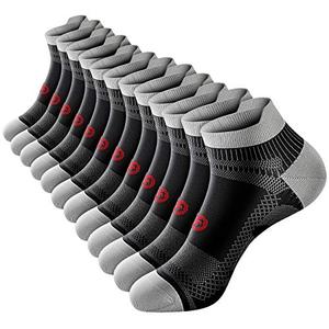 PAPLUS Compression Socks for Men & Women, Low Cut Ankle Running Socks with Arch Support, Plantar Fasciitis Relief for Walking, Cycling, Golf, Travel, Nurses, L/XL