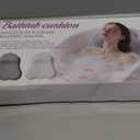 Inflatable Bath Pillows for Tub - Adjustable Firmness Silicone Bathtub Pillow for Neck-Relaxing & Epsom Salt Soaking, Bath Pillow for Head & Back Support Cushion, Spa Gifts for Women, Parent (Gray)