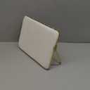 TANG SONG 10.24 Dual-Tone Metal Necklace Display Stand with Velvet Base  Jewelry Holder for Retail & Home (White/White)