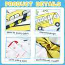Back to School Door Cover 72.8 x 35.4In Welcome Back to School Porch Banner First Day of School Photo Backdrop Homework Pencil Prints Classroom Decoration for School Bus Party Supplies Nursery Teacher