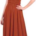Women Transformer Hi Low Evening Long Prom Dress Halter Convertible Multi Way Spaghetti Strap Wedding Cocktail Maxi Gown (Orange, S)