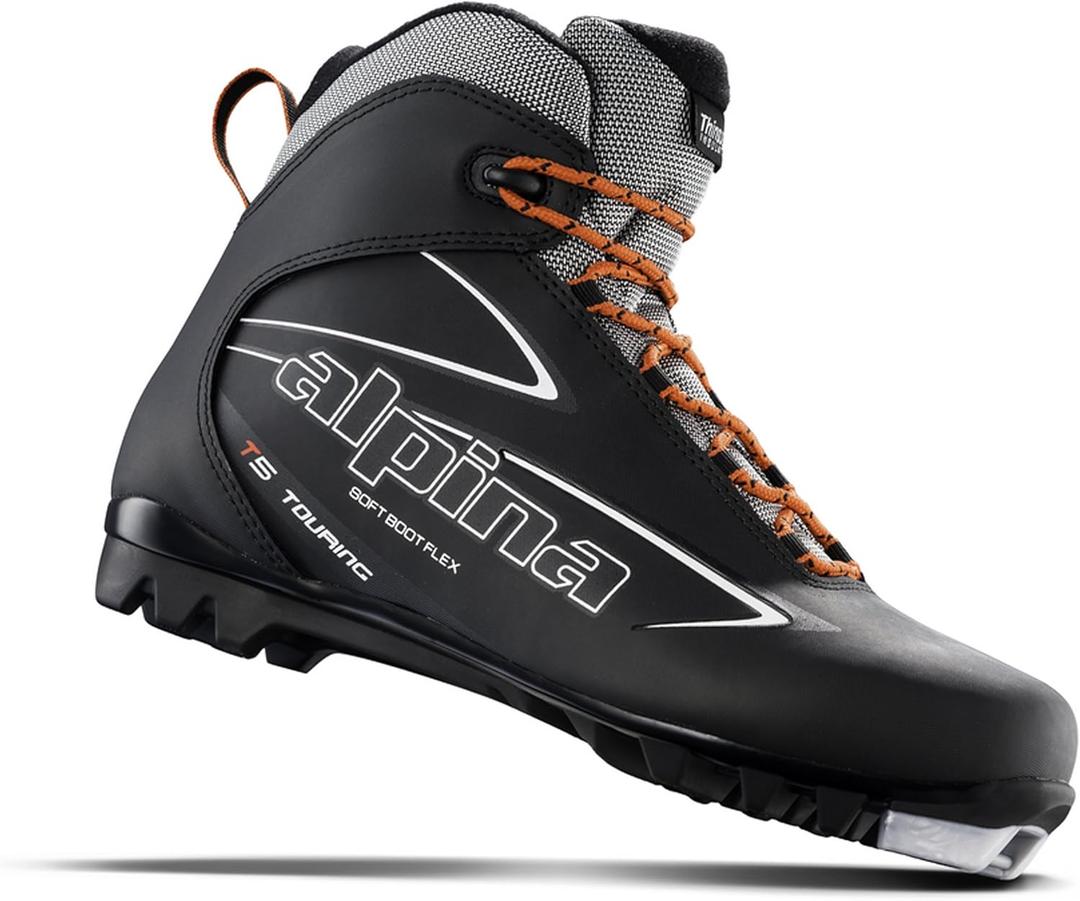 Alpina Sports T5 Touring Cross Country Nordic Ski Boots (Euro 44, Black/White/Red)