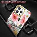 Cute Flower Case for iPhone 16 Pro 6.3 inch Built with Screen Protector, Lightweight and Stylish Full Body Shockproof Protective Rugged TPU Case for Women/Girls