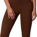 QBGJTD Womens Workout Sets Two Piece Cross Back Tank Top Matching High Waist Leggings Sets Gym Outfits Work Out Clothes (Brown, L)