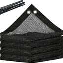 ShadeMart 50% Shade Cloth for Patio, Black 16FT x 16FT Shade Cover with Upgrade Grommets and Zip Ties, Mesh Sunblock for Plant, Vegetables, Chicken, Dog, Greenhouse, Pergola (We Make Custom Size)