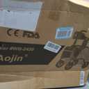 Aojin Rollator Walker for Seniors with Seat, Lightweight & Foldable, 8" All-Terrain Wheels, 18" Big Seat, 6-Level Adjustable Height Rolling Walker, 350 lb Capacity, Blue