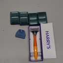 Harry's Original Shaving Kit for Men - Razor Handle, 15 Razor Blade Refills, and Travel Blade Cover - German Engineered - Orange