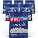 Enoz para Moth Balls for Closets and More - Kills Clothes Moths and Carpet Beetles - Moth Balls for Indoor Use - No Clinging Odor - 4 Oz, 6 Pack