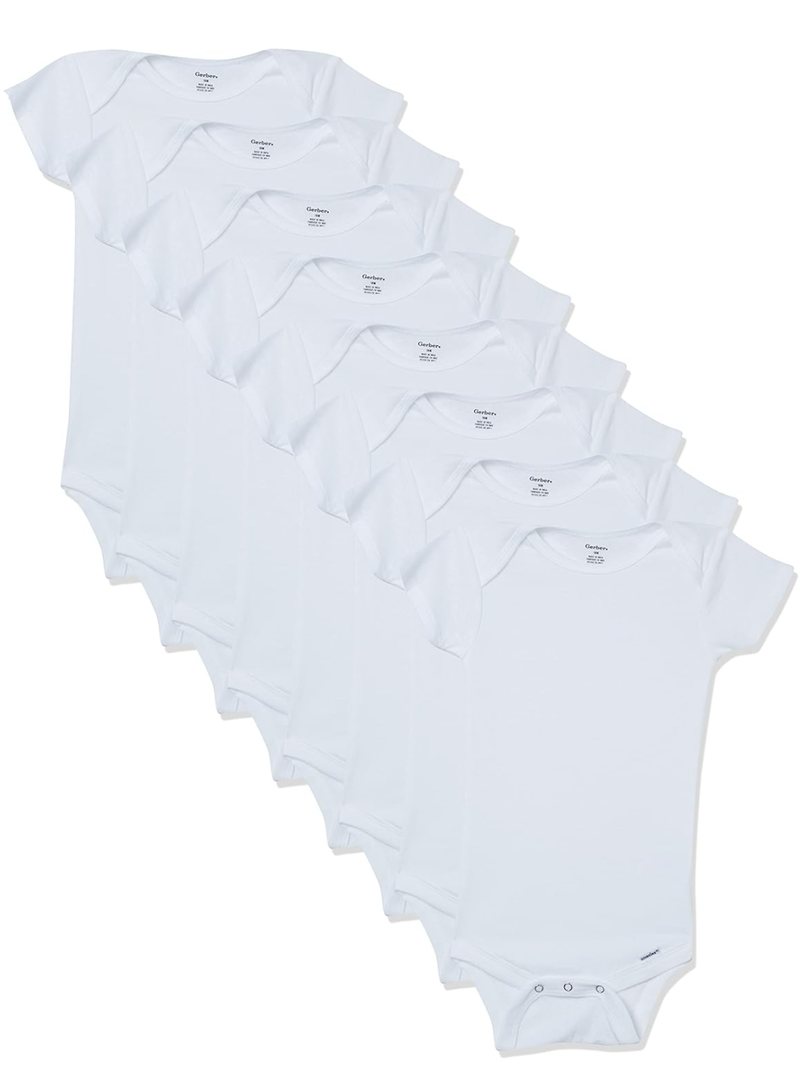 Gerber Baby 8-Pack Short Sleeve Onesie Bodysuits 3-6 months