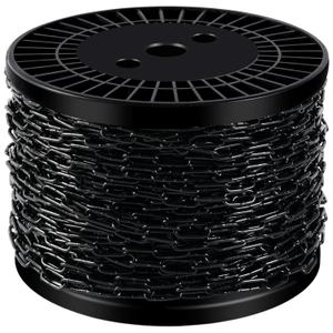 150 ft 1/12" Metal Hanging Chains Fixture Chain Decorative Black Chain Light Duty Chain Utility Chains for Hanging Plants, Basket, Light Fixture, Chandelier, Lamp (2mm 150ft)