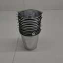 12 Metal Buckets with Chalkboard Stickers, Small Galvanized Pail for Party and Wedding, 5 Inch Tin Buckets, Garden Planters, (tie Tong)