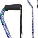Briggs Offset Foam Grip, Offset Cane, Purple Flowers, Case of 24
