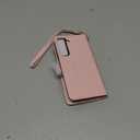 Argyle Wallet Cover for Samsung Galaxy S22 5G with Tempered Glass Screen Protector Wrist Strap, Card Slot Luxury PU Leather Card Holder Stand Phone Case for S 22 22S 4G G5 6.1 inch Women Pink