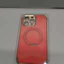 COOLQO for iPhone 15 Pro Max Case 6.7'' Upgraded 360 Spin Magnetic Stand [Compatible with Magsafe][Military Protection] Shockproof Protective Phone Holder Cover for iPhone 15 Pro Max, Red Gold