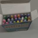 SYNCFUN 24 Pcs Twistable Silky Window Crayons, Washable Crayons, Glass and Paper, Easy to Hold & Quick-Drying Art Supplies, Non-Toxic, Mess Free, Birthday Valentine Easter Gifts for Kids Ages 3+