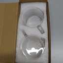 Espresso Cups Set of 2, 4 Oz Espresso Shot Glass with Handle Double Spout Cups Clear Glass Milk Cup Coffee Accessories Great for Making Coffee Desserts Salad Dressing