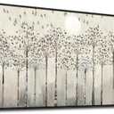 Scenery Abstract Wall Painting Framed Canvas Wall Art For Living Room Large Size Wall Decorations For Bedroom Office Wall Decor Pictures Artwork Canvas Prints Home Boho Wall Decor Black Framed (48"L x 24"W, Trees And Birds Black Framed)