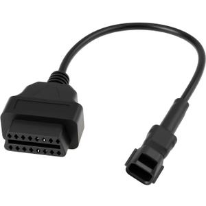 3-Pin to 16-Pin OBD2 Diagnostic Adapter Cable Compatible with Kymco Motorcycles Connector for Fault Code Reading