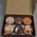 58oz Winter Scented Candles Set 6Pcs Aromatherapy Soy Wax Decorative Candles for Birthday Halloween Christmas, House Warming Gifts for Women 9oz Apple/Vinilla/Cinnamon/Pumpkin/Latte/Cocoa Candle