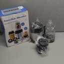 12-Piece Smoothie Blender Maker 25,000 RPM Personal Blender for Ice Crushing Smoothies & Frozen Drinks Nuts with 23oz, 32oz, 37oz Portable Cups Two 6-Leaf Stainless Steel Blades, Silver