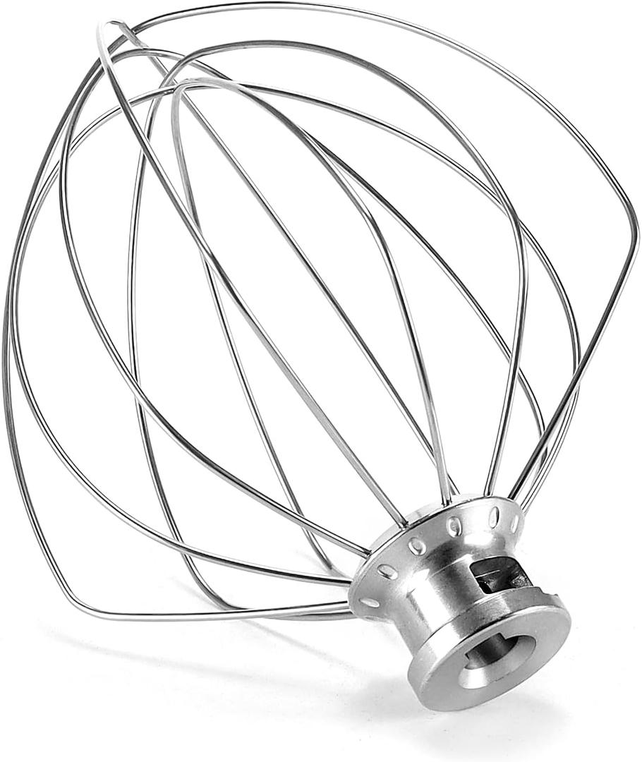 Whisk Attachment for Kitchen Aid 6 Qt Bowl-Lift Stand Mixer, Stainless Steel 6-Wire,Replace KN256WW,for Professional 6 & 600, KD26,KP26,KL26,KT26,KV25 by TOMOON