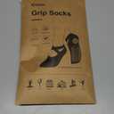 Ozaiic Pilates Socks for Women Non Slip Grip, Yoga Socks with Grippers for Barre, Hospital, Ballet, Dance, Barefoot Workout (One Size, 2p- Black/Gray)