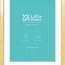 LaVie Home 22x28 Picture Frame Gold Poster Frame,Display Pictures 18x24 with Mat or 22x28 Without Mat, Stable and Sturdy Frame and Polished Plexiglass, Horizontal and Vertical Format of The Walls