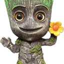 SLOCME Aquarium Groot Air Bubbler Decorations - Oxygen Pump Resin Crafts for Aquarium Fish Tank Decorations,with Air Bubbler Stone for Aquarium