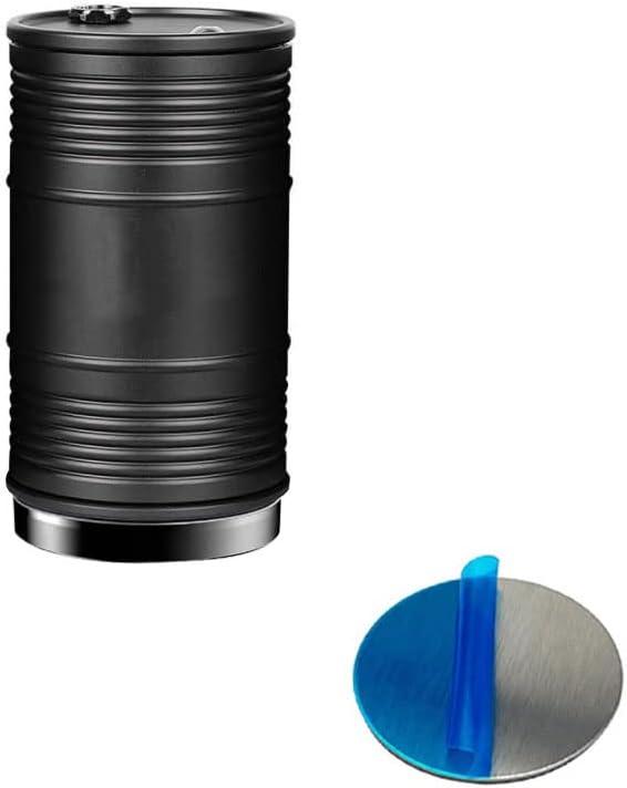 Car Ashtray, Aluminum Alloy + Magnet, Modern Style, Black, Magnetic Base, With Lid