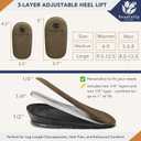 Beautulip 3-Layer Adjustable Heel Lift Inserts - Height Increase Insoles for Women and Men, Heel Cushion Cups for Heel Pain and Leg Length Discrepancies (Large: Women's 9.5-12.5 / Men's 8.5-13.5)