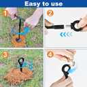 Heavy Duty Dog Tie Out Cable and Stake,Chew-Proof Dog Leads with Spring and Strap,Anti-Rust Ground Anchors with Extended T-Wrench,Dog Runner for Small Medium Dogs,for Yard Camping Beach,16FT
