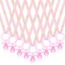 Geiserailie 36 Pcs Baby Shower Pacifiers Necklace Acrylic Pacifiers Necklace Charm Party Favors for Girls Boys Baby Shower Party Decorations Table Scatter(Pink)