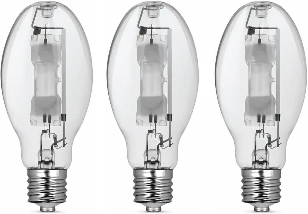 Bluex Bulbs (3 Pack MH175/U/MOG 175W Metal Halide Bulb Mogul Base (E39) - ED28 Clear M57 HID Lamp 14000 Lumens