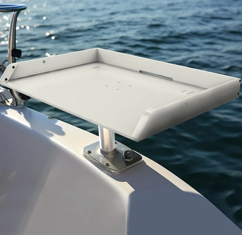 KNINE OUTDOORS Bait Cutting Board for Boat, Boat Cutting Board, with Rod Holder Mount Plier Storage and Knife Slot, for Fish Cleaning Station Fishing Fillet Table, Boat Accessories Marine