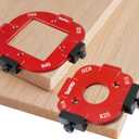 TANYO Router Corner Radius Template, Aluminum Alloy Router Jig with 8 Radius, High Hardness Router Templates for Woodworking R10/R15/R20/R25/ R30/R35/R40/R50 (dark red)