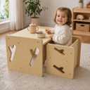 Montessori Weaning Table and Chair Solid Wooded Toddler Table and Chair Set Kids Montessori Furniture