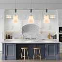 Pendant Light Fixture Kitchen Pendant Lighting Modern Hanging Lamp Milk White Glass Lights for Island Dining Room Living Room Bedroom, 7.87inch