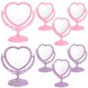 8 Pcs Heart Mirror Purple Pink Heart Shaped Mirror Spa Party Supplies for Girls Makeup Spa Birthday Party Favors