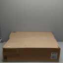 DUMOS Armless Home Office Desk Chair -Small Ergonomic with Low Back Lumbar Support, Height Adjustable PU Leather Computer Task with 360 Swivel Rolling Wheels, for Small Space, Beige White