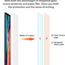 KCT Paperfeel Glass Screen Protector Compatible with iPad Pro 11 inch (2022&2021&2020&2018) / iPad Air 5th/4th (10.9 inch, 2022/2020) Draw as Paper, Anti Glare, EZ Kit | Tempered Glass, Screen Protector, Draw as Paper, with Matte Surface, EZ Kit