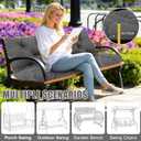 Patio Swing Cushions for Outdoor Furniture Thick 5in Porch Swing Cushions Waterproof 3 Seater 60 inch Outdoor Swing Cushions with Back (Dark Gray-60x40 inch)
