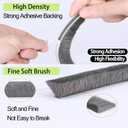 ZOMPAGO Strong Adhesive Brush Weather Stripping 0.9in (Tx 0.4in (W) x 33FT, Grey, Door Seal for Sliding Windows & Doors, Soundproof Noise Blocker, Draft Stopper for Garage Door Frame & Exterior Doors