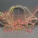 Christmas 33'' Large Bell Lights Decoration - 297LED Outdoor Waterproof Christmas Lights Large Bell Decoration with Timer for Outdoor Home Party Wall Hanging Light