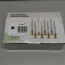 Christmas Window Candles, 8pcs Christmas Flameless Taper Candles Battery Operated with Remote & Timer, Candlestick, Suction Cups for Christma/Home/Wedding VNRFEIU