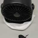 YOSHENMO Desk Fan, Turbo Table Fan for Bedroom, 100-Speed Digital Display, Low Noise, 105 Adjustable Tilt, 7.5-inch, Rechargeable Battery, Wall-Mouted Design for Home, Office, Travel Dark Black