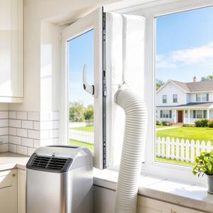 Window Seal Kit for Portable AC Window Seal, Casement Window Vent Kit Seal Kit for Portable Air Conditioner & Ventilation System, Easy to Install for Crank Out/Awning/Skylights Window 400CM/157")