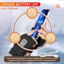 Heated Gloves for Women Rechargeable, Fingerless Rechargeable Heated Gloves, Hand Warmer Gloves, 3-Speed Adjustable Heated Fingerless Gloves, Winter Hand Warmer for Work Cycling Skiing (Medium, Black)