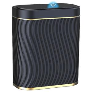 Ogikey Bathroom Small Garbage Can with Automatic Touchless Lid, 2.6 Gallon Smart Garbage Can Narrow Waterproof Garbage Bin for Bedroom, Office, Living Room