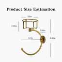 Gold Bathroom Wall Hand Towel Holder with Candle/Aromatherapy Holder, Multi-Functional Gold Wall Hooks,Candle Holders for Bathroom Dcor